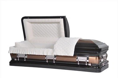 Bronz Fırçalanmış Yuvarlak Köşe Çelik Tabut